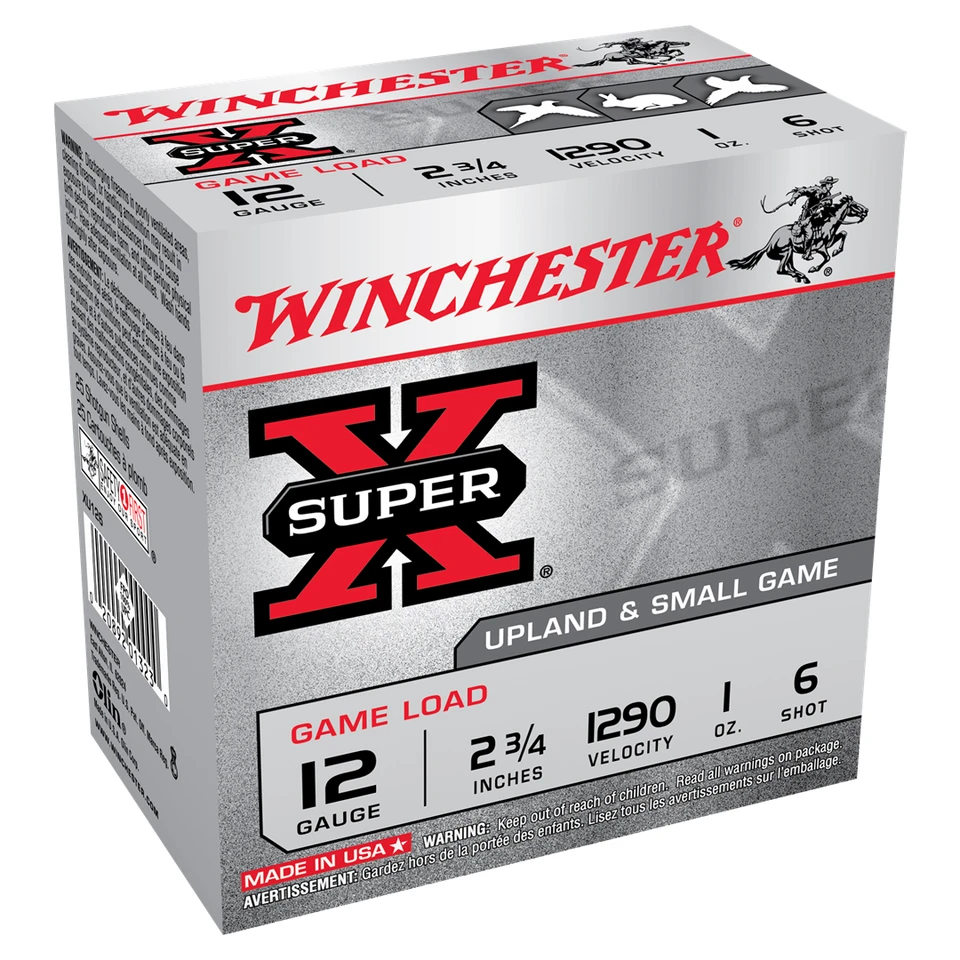 Winchester Super X 12ga 2 3/4" 1oz #6 Shot Game Load XU126